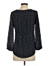 Lands' End 100% Polyester Polka Dots Black 3/4 Sleeve Blouse Size 2 - photo 2