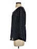 Lands' End 100% Polyester Polka Dots Black 3/4 Sleeve Blouse Size 2 - photo 5
