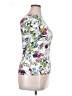 L'Agence Floral White Short Sleeve Turtleneck Size XL (4) - photo 4