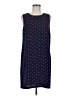 Adrienne Vittadini 100% Polyester Polka Dots Blue Casual Dress Size 8 - photo 1