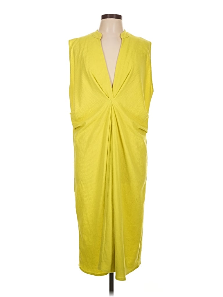 Pre-owned Zara Cocktail Dress In Yellow