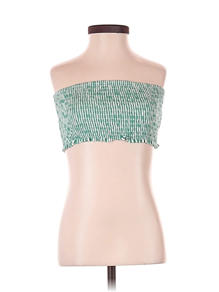 Pre-owned Motel Tube Top Green Strapless Neckline Tops