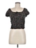 Love, Fire 100% Rayon Black Short Sleeve Top Size M - photo 1