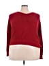 Ashley Stewart 100% Acrylic Color Block Red Pullover Sweater Size 2X Plus - photo 1