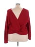 Ashley Stewart 100% Acrylic Color Block Red Pullover Sweater Size 2X Plus - photo 2