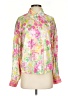 Current Air Floral Pink Long Sleeve Blouse Size S - photo 1
