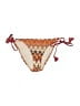 Assorted Brands 100% Polyurethane Chevron-herringbone Tan Swimsuit Bottoms Size S - photo 1