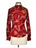 Talbots 100% Cotton Paisley Red Long Sleeve Blouse Size 4 - photo 1