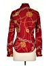 Talbots 100% Cotton Paisley Red Long Sleeve Blouse Size 4 - photo 2