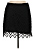 Aqua 100% Polyester Chevron-herringbone Black Casual Skirt Size M - photo 1