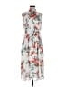 Calvin Klein 100% Polyester Floral White Cocktail Dress Size 12 (petite) - photo 1
