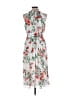 Calvin Klein 100% Polyester Floral White Cocktail Dress Size 12 (petite) - photo 2