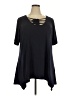 Avenue Black Short Sleeve Top Size 18 - photo 1