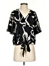 Nine West 100% Polyester Black Short Sleeve Blouse Size S - photo 1