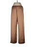 MNG Solid Brown Casual Pants Size L - photo 2