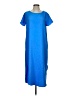 Mittoshop 100% Polyester Solid Blue Casual Dress Size S - photo 1