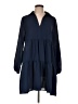 Unbranded Solid Blue Casual Dress Size L - photo 1