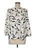 Assorted Brands Print Ivory 3/4 Sleeve Blouse Size M - photo 1