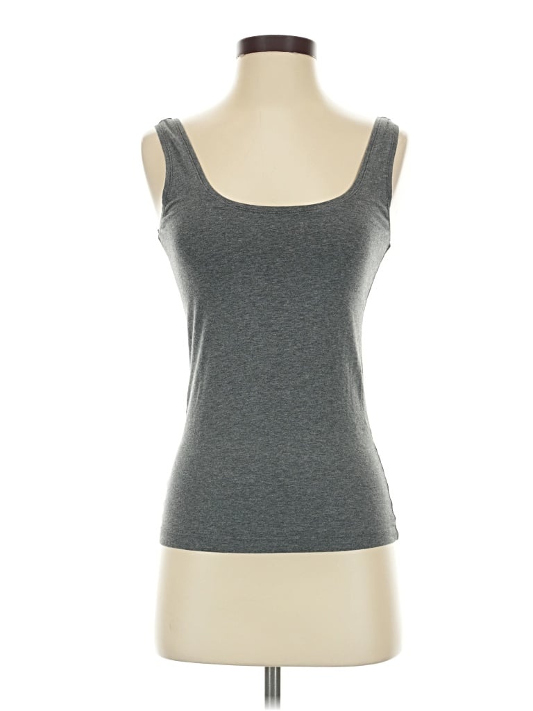 Pre-owned Mng Tank Top Gray Strapless Neckline Tops