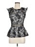 Studio Y 100% Polyester Silver Sleeveless Blouse Size M - photo 1