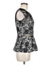 Studio Y 100% Polyester Silver Sleeveless Blouse Size M - photo 4
