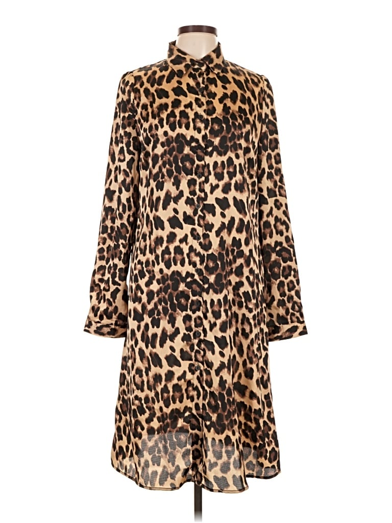 Pre-owned Assorted Brands Casual Dress In Brown