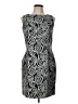 David Warren 100% Polyester Graphic Silver Cocktail Dress Size 10 - photo 1