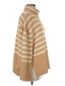 Gap 100% Cotton Stripes Tan Turtleneck Sweater Size M - photo 4