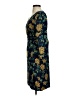 J.Crew 100% Polyester Print Blue Casual Dress Size 0 - photo 5