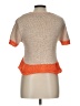 Zara Color Block Orange Pullover Sweater Size L - photo 2