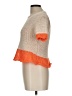 Zara Color Block Orange Pullover Sweater Size L - photo 5