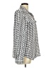 Ann Taylor LOFT Houndstooth Silver Long Sleeve Blouse Size M - photo 4