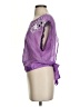 Leifnotes 100% Silk Purple Short Sleeve Top Size 4 - photo 5