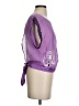 Leifnotes 100% Silk Purple Short Sleeve Top Size 4 - photo 4