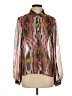 Lavender Brown 100% Polyester Pink Long Sleeve Blouse Size S - photo 1