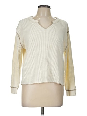 Madewell Waffle Split-Neck Crop Tee (view 1)