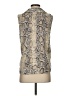 Zara Basic Tan Sleeveless Button-Down Shirt Size S - photo 2