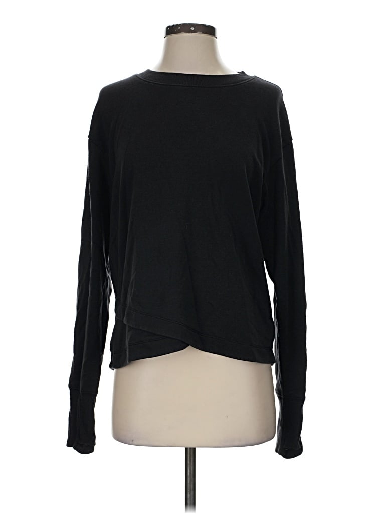 Pre-owned Athleta Long Sleeve T-shirt In Black