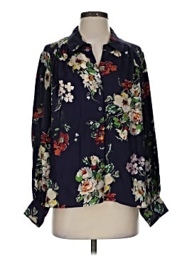 The Great. 3/4 Sleeve Silk Top