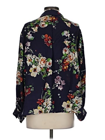 The Great. 3/4 Sleeve Silk Top (view 2)