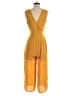 Sienna Sky 100% Polyester Solid Yellow Jumpsuit Size S - photo 2