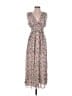 Max Studio 100% Polyester Floral Gray Casual Dress Size S (estimated) - photo 1