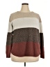Pink Clover 100% Polyester Color Block Brown Pullover Sweater Size 3X - photo 1