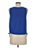 Green Envelope Blue Sleeveless Blouse Size M - photo 2