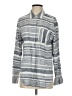 Vince Camuto 100% Rayon Stripes Gray Long Sleeve Button-Down Shirt Size S - photo 1
