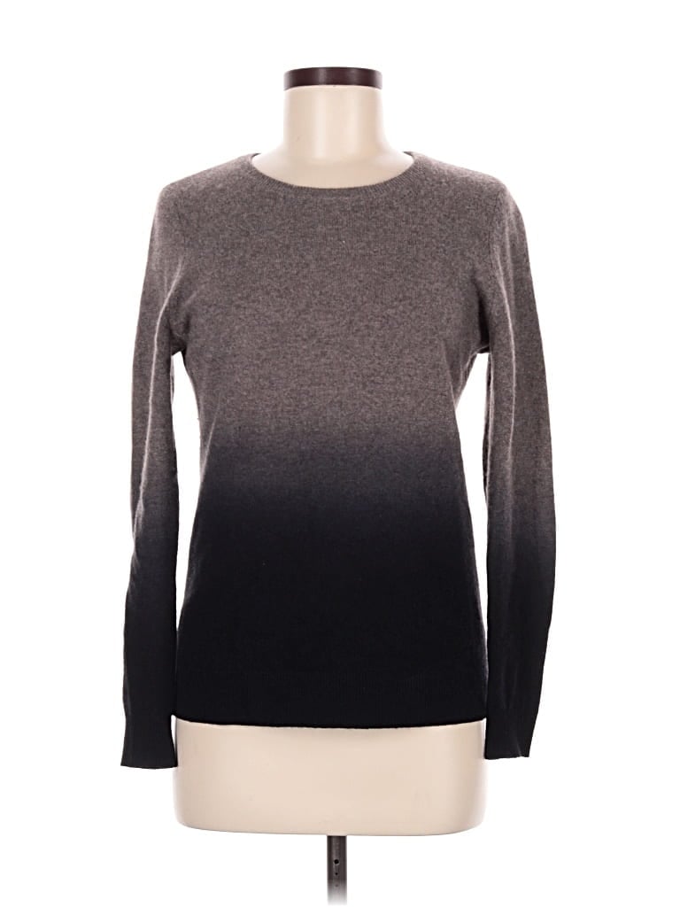 Pre-owned C By Bloomingdale's Cashmere Pullover Sweater In Gray