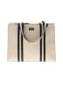 Badgley Mischka 100% Polyurethane Stripes Ivory Tote One size - photo 1