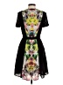 Prabal Gurung 100% Polyester Graphic Black Cocktail Dress Size 6 - photo 2