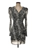 Aqua 100% Polyester Animal Print Gray Cocktail Dress Size S - photo 1