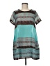 Assorted Brands Print Teal Casual Dress Size M - photo 1